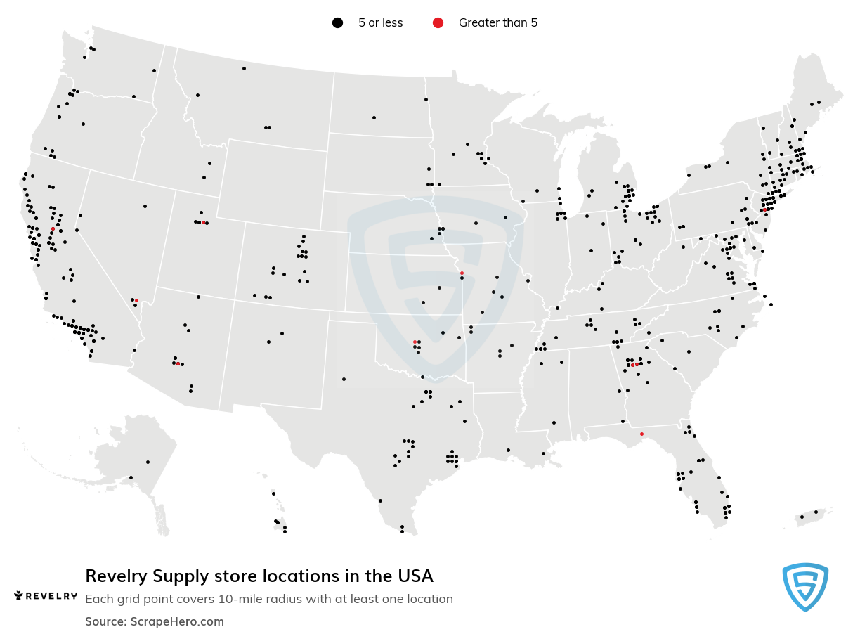 Revelry Supply locations