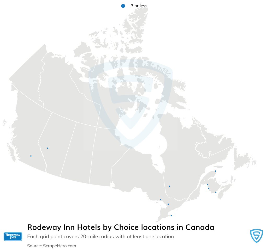 Rodeway Inn Hotels by Choice locations