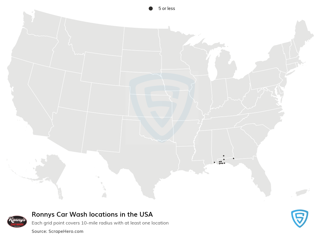 Ronnys Car Wash locations