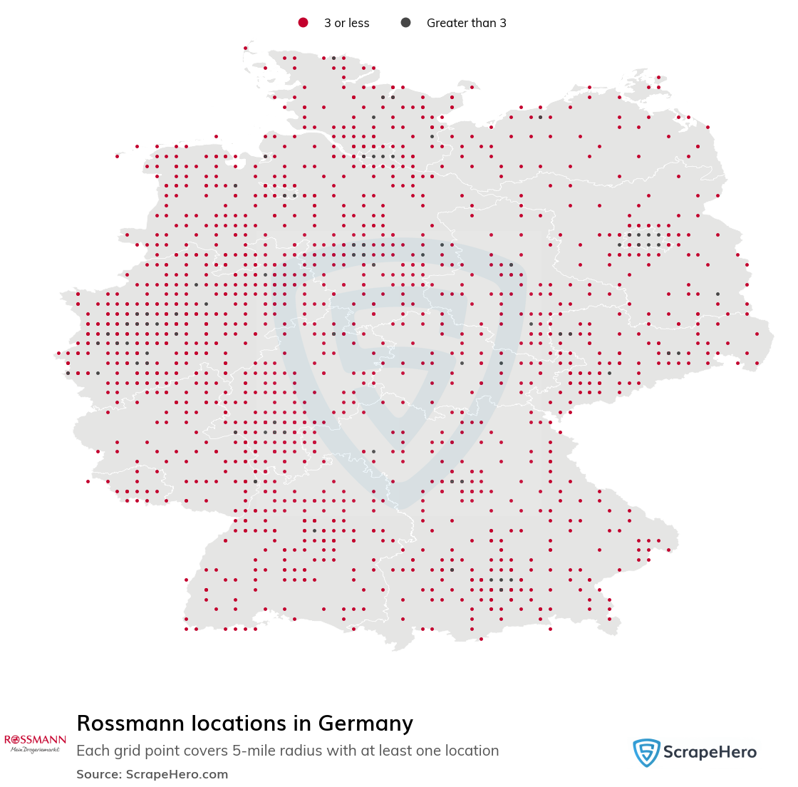 Map of Rossmann stores in Germany