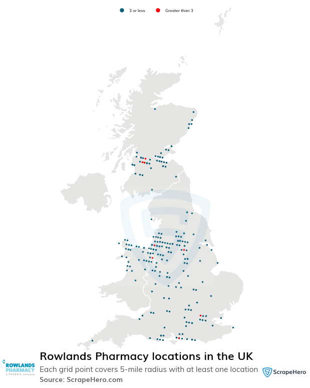 Map of  locations in the United Kingdom in 2024