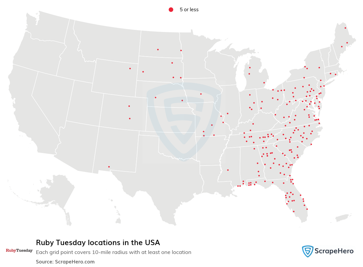 Ruby Tuesday locations