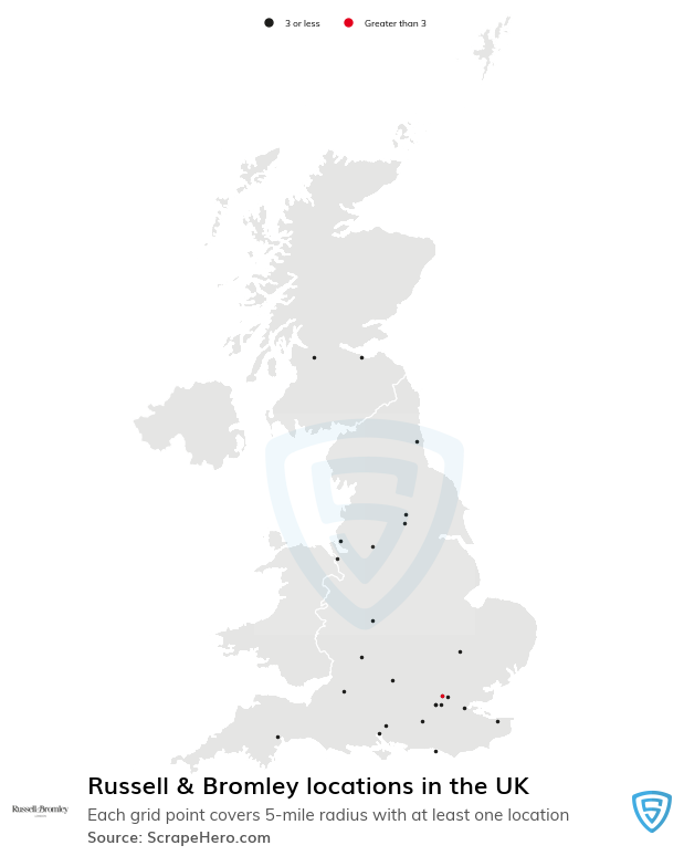 Russell & Bromley retail store locations