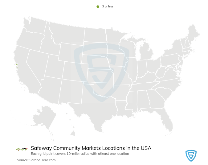 Safeway Community Markets locations in the USA