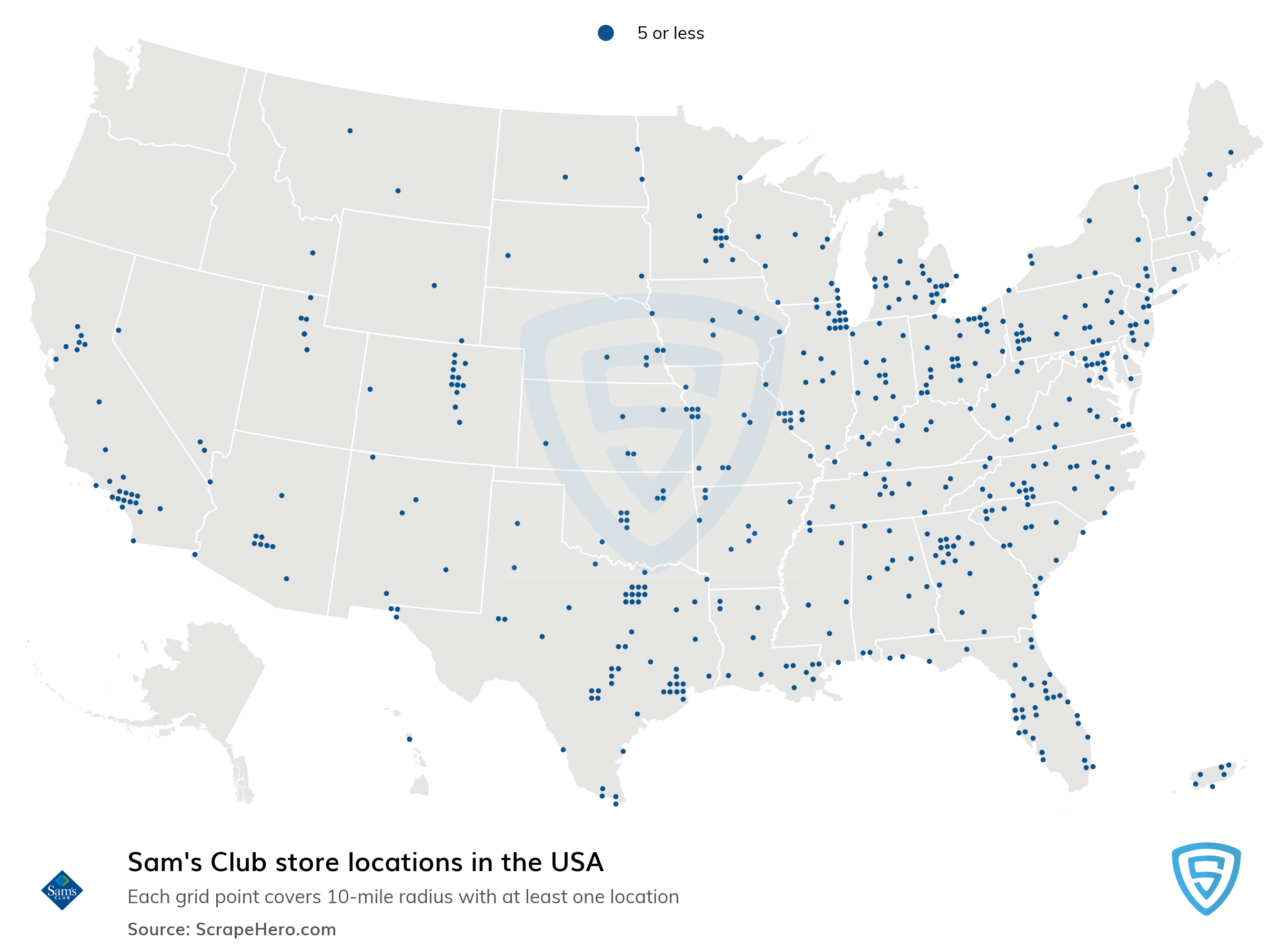 Number of Sam's Club locations in the USA in 2023 | ScrapeHero