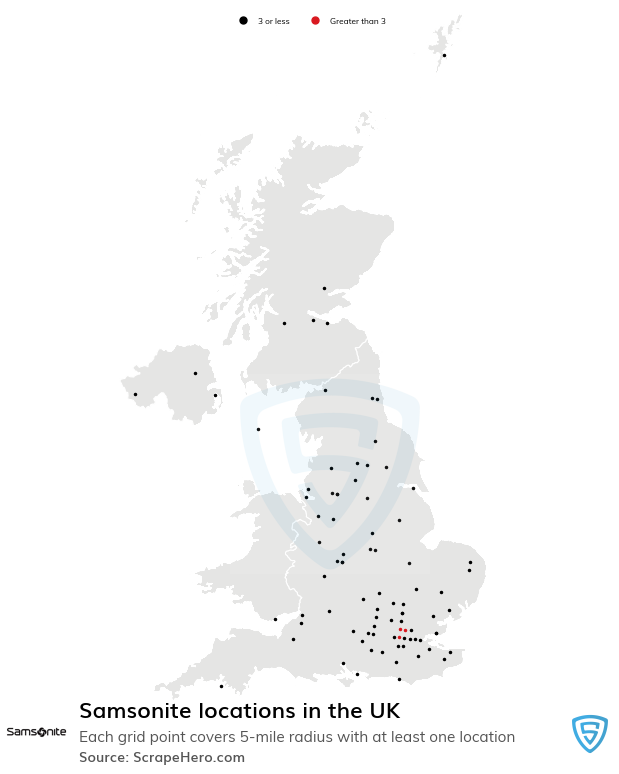 Samsonite store locations