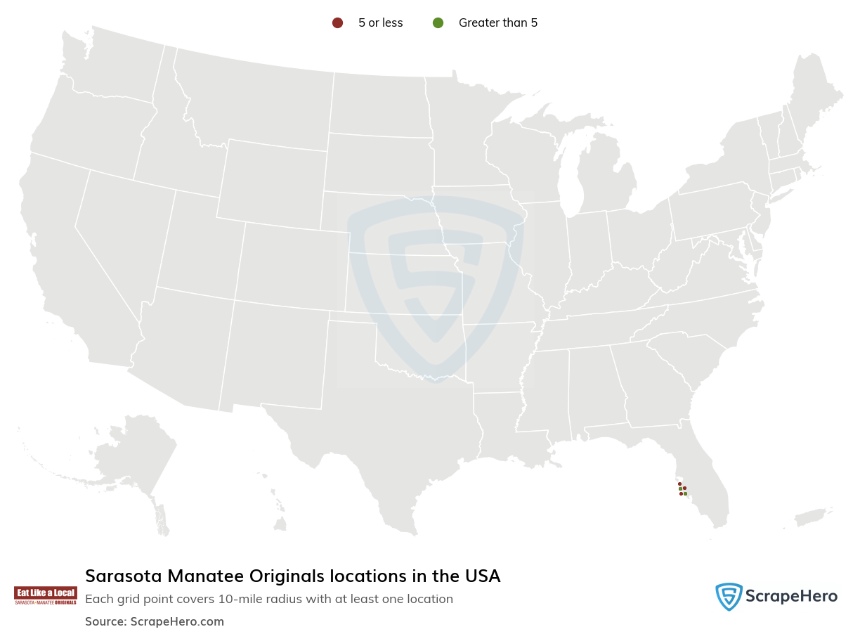 Sarasota Manatee Originals locations