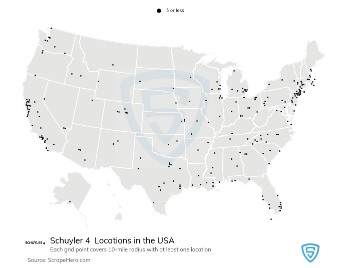 Schuyler 4 retail store locations