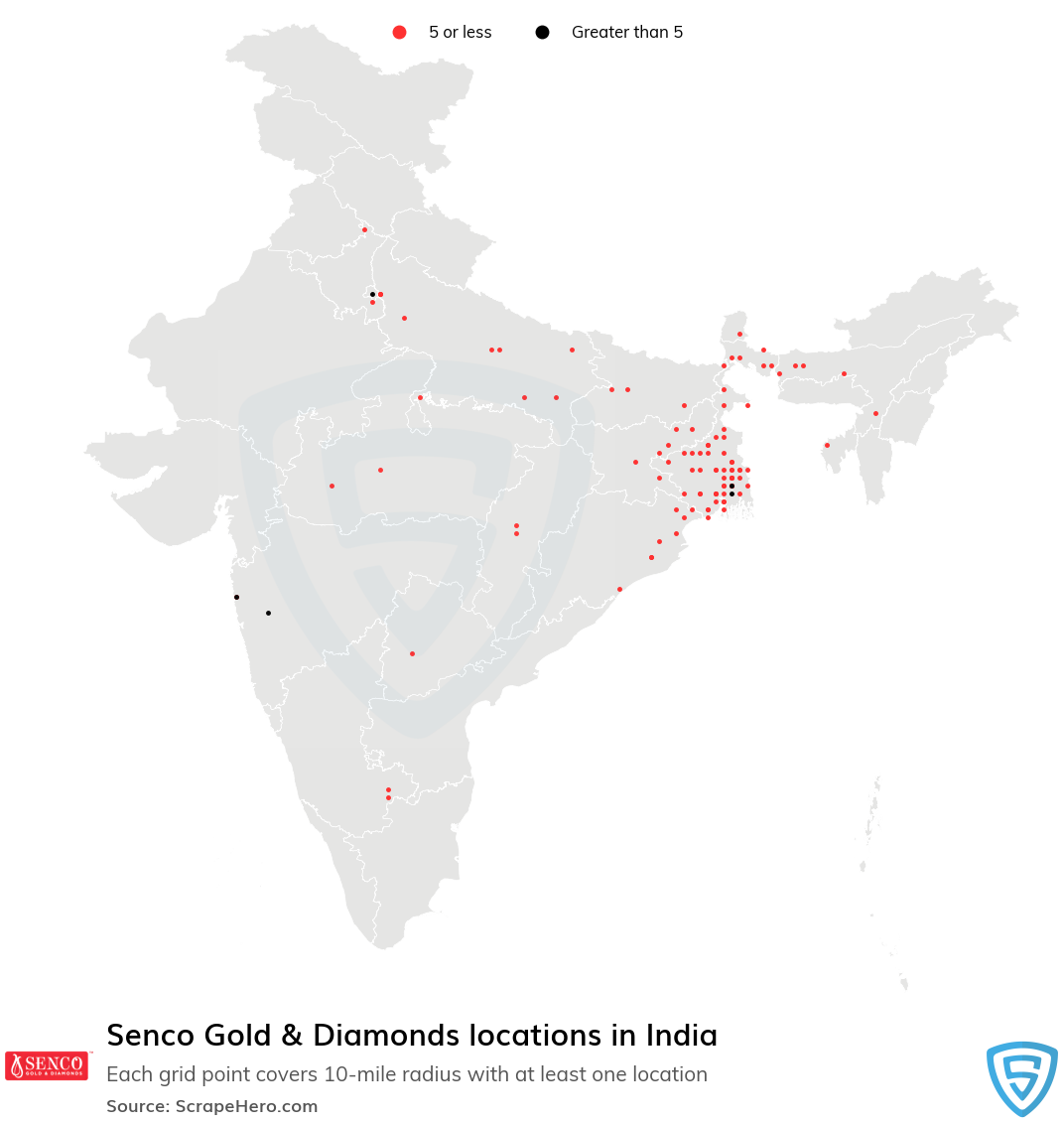Senco Gold & Diamonds store locations