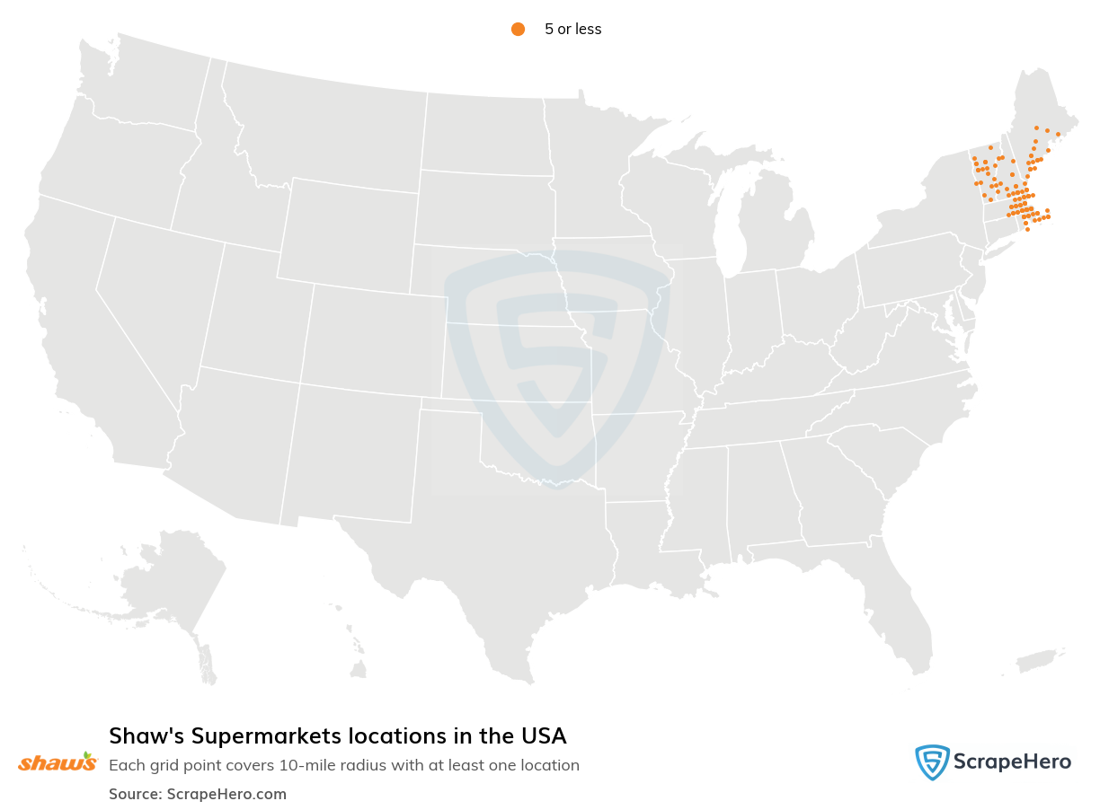 Map of  locations in the United States in 2025