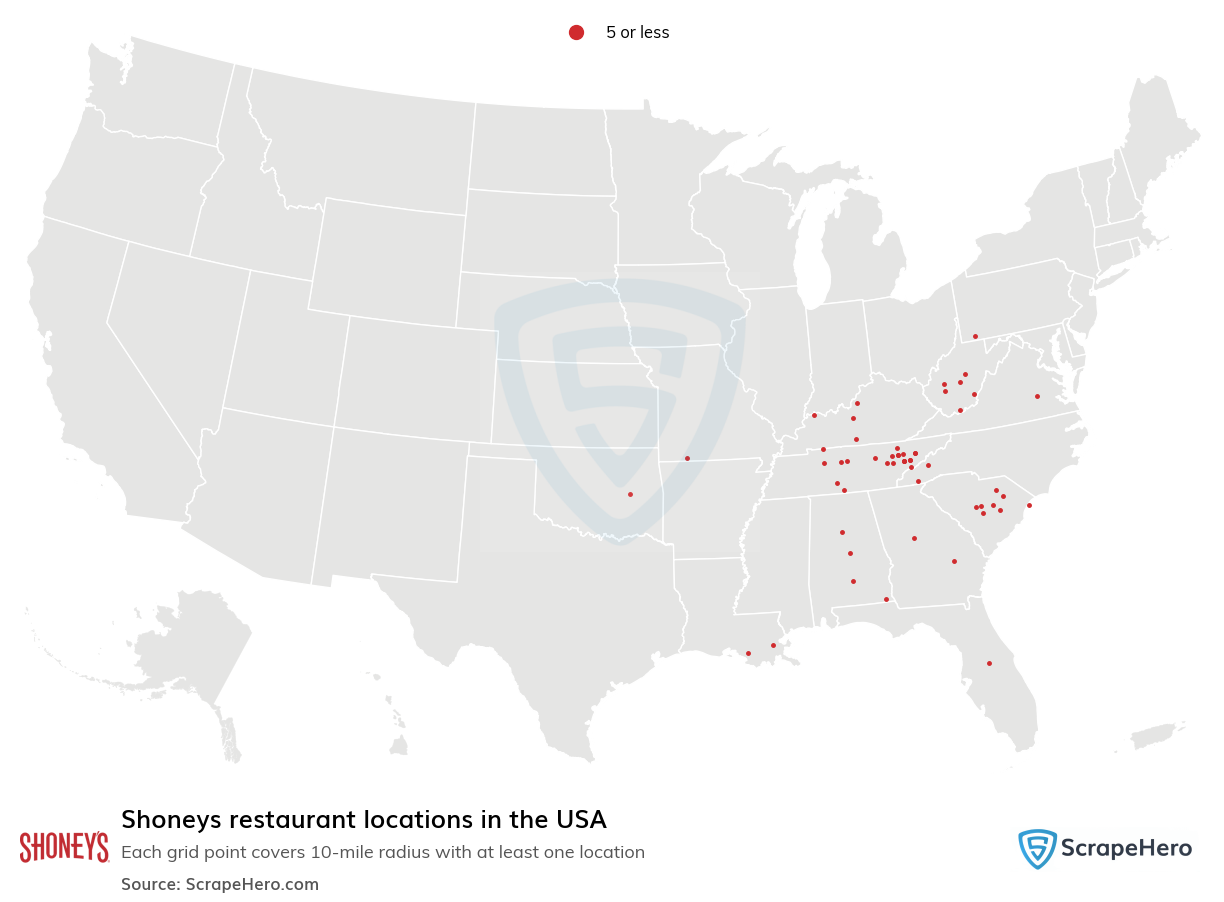 Shoneys restaurant locations