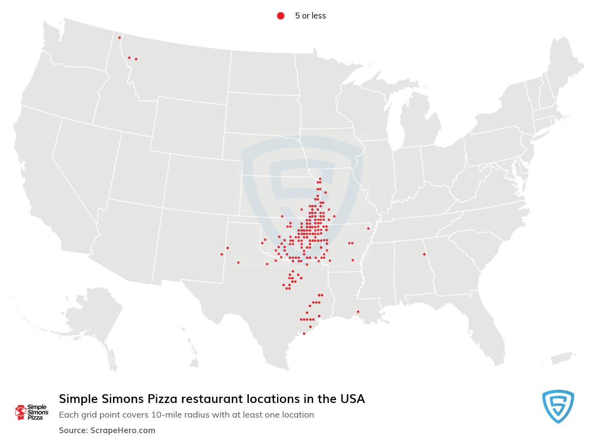 Simple Simons Pizza restaurant locations