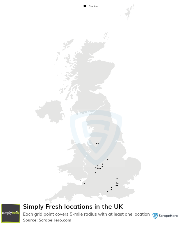 Map of  locations in the United Kingdom in 2024