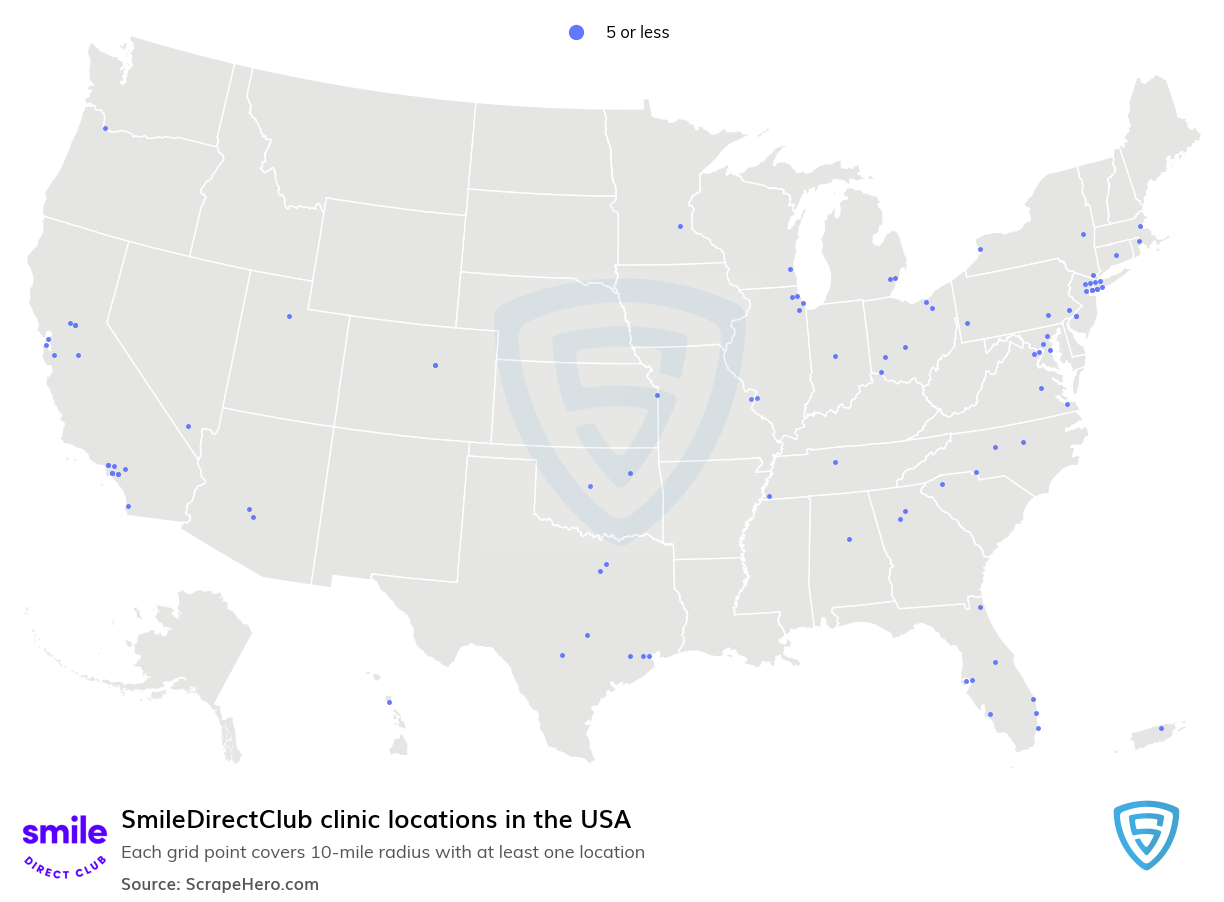 SmileDirectClub clinic locations