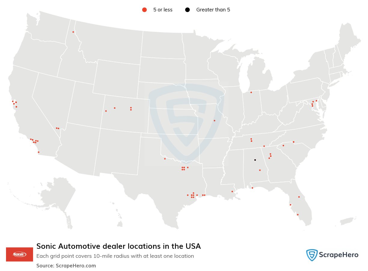 Sonic Automotive dealer locations