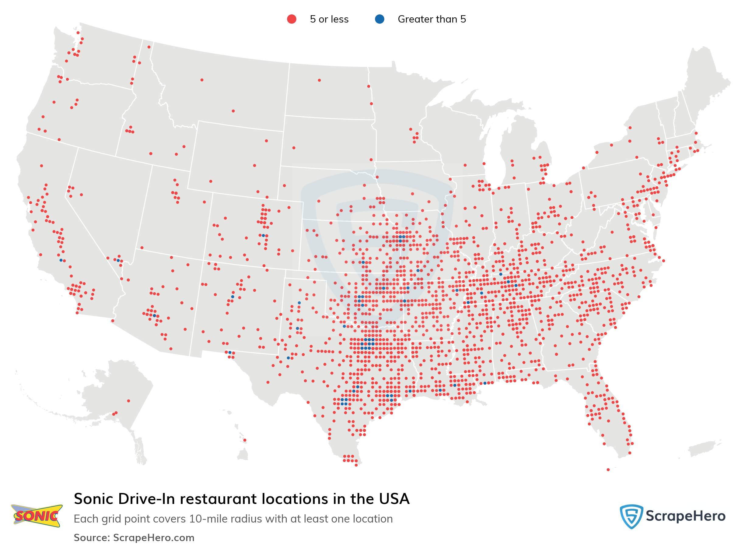 Sonic Drive-in Location Map - Red Lion Data