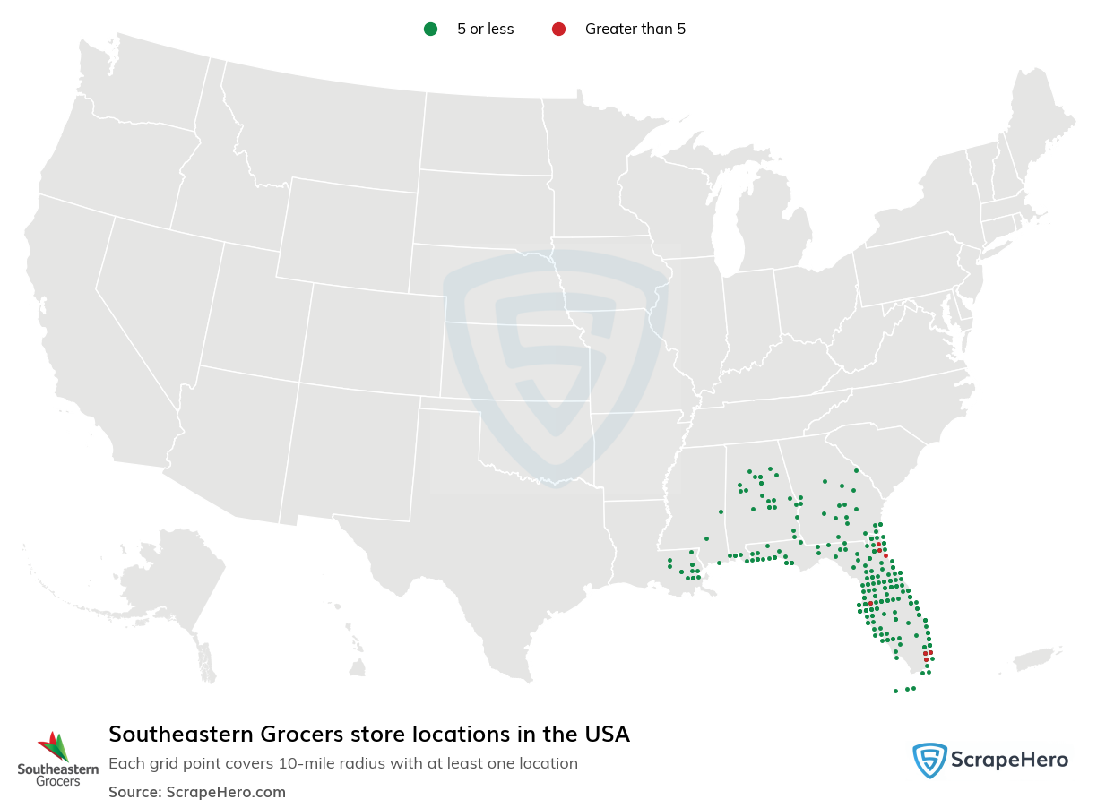 Southeastern Grocers store locations