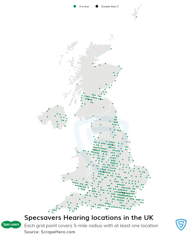 Map of  locations in the United Kingdom in 2024