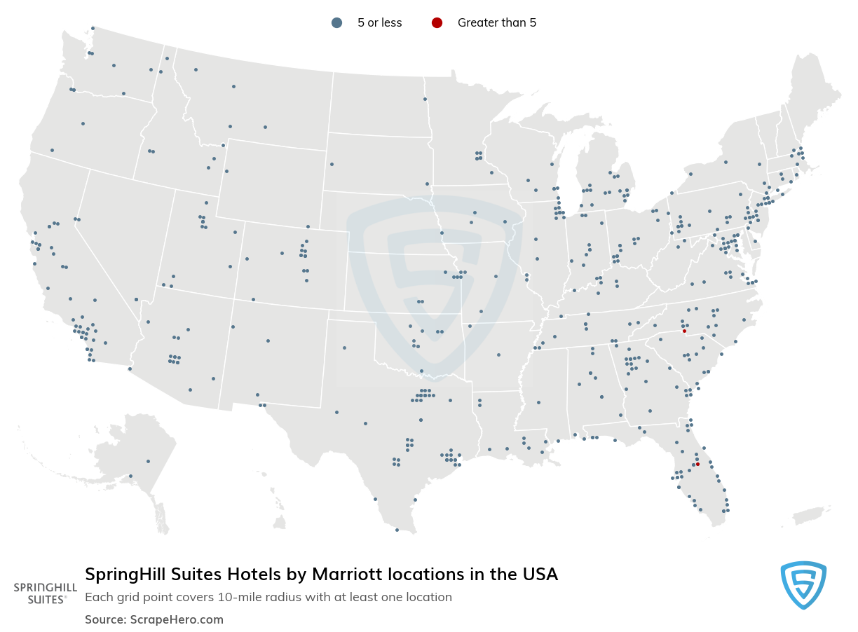 SpringHill Suites hotels locations