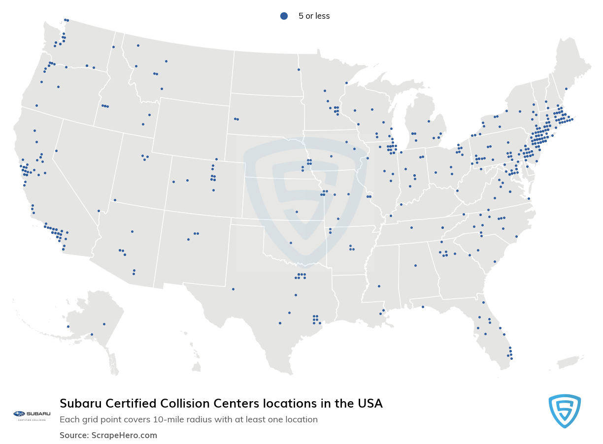Subaru Certified Collision Centers locations