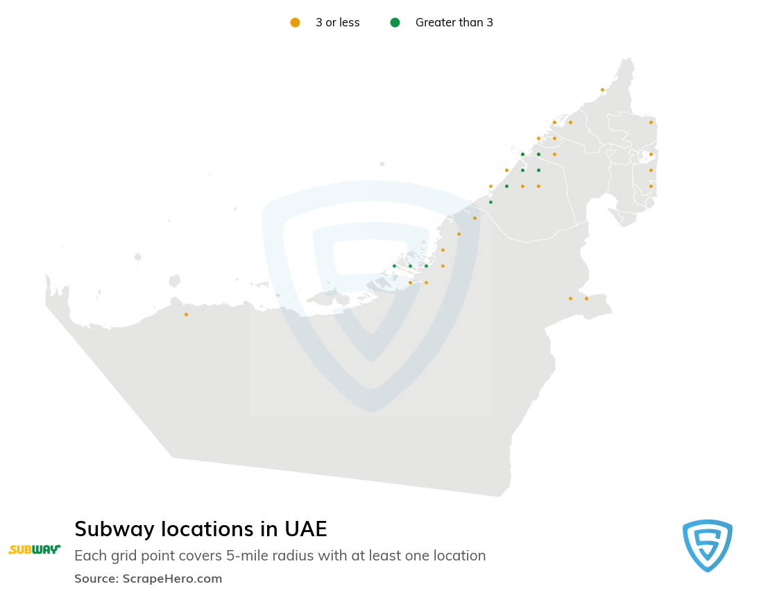 Subway locations