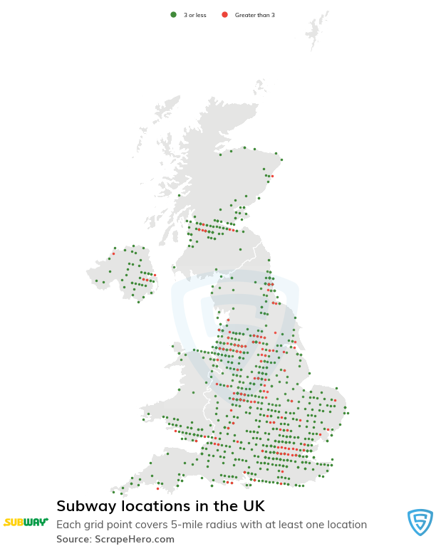 Map of  locations in the United Kingdom in 2025
