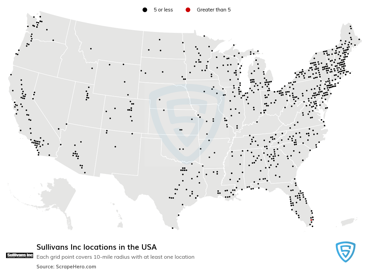 Sullivans Inc locations