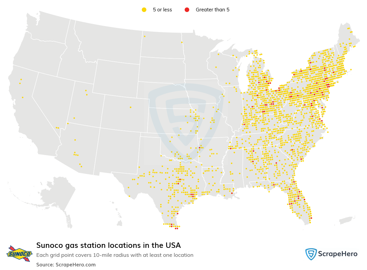 Sunoco gas station locations