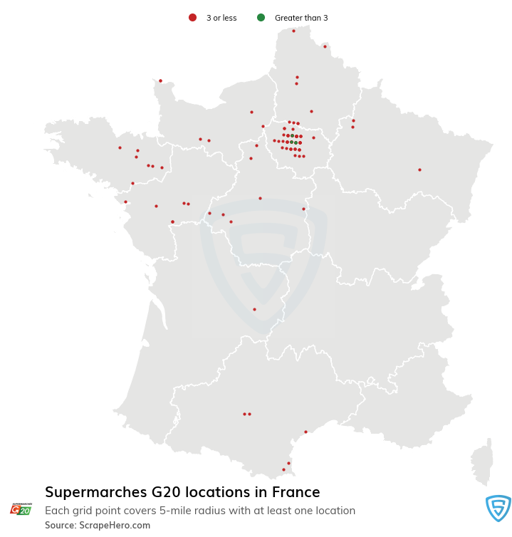 Supermarches G20 retail store locations