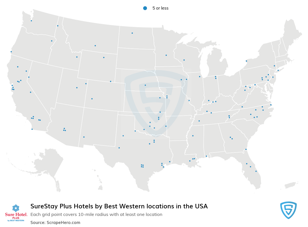 SureStay Plus Hotels by Best Western locations