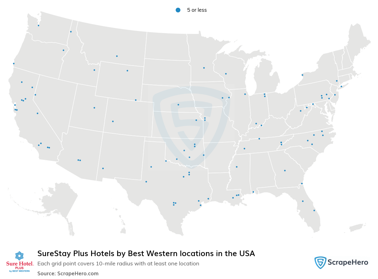 SureStay Plus Hotels by Best Western locations