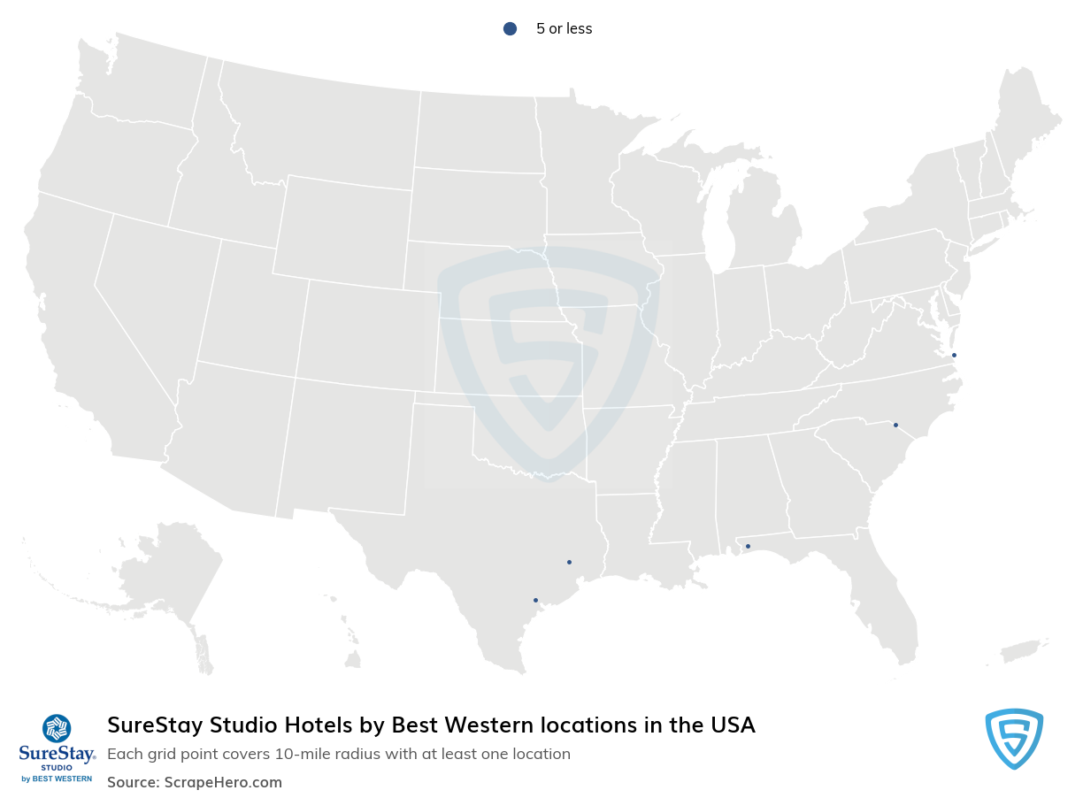 SureStay Studio Hotels by Best Western locations