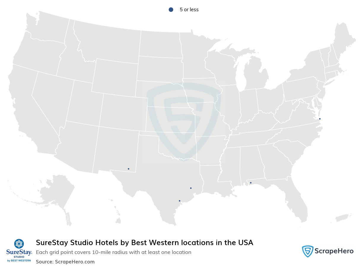 SureStay Studio Hotels by Best Western locations