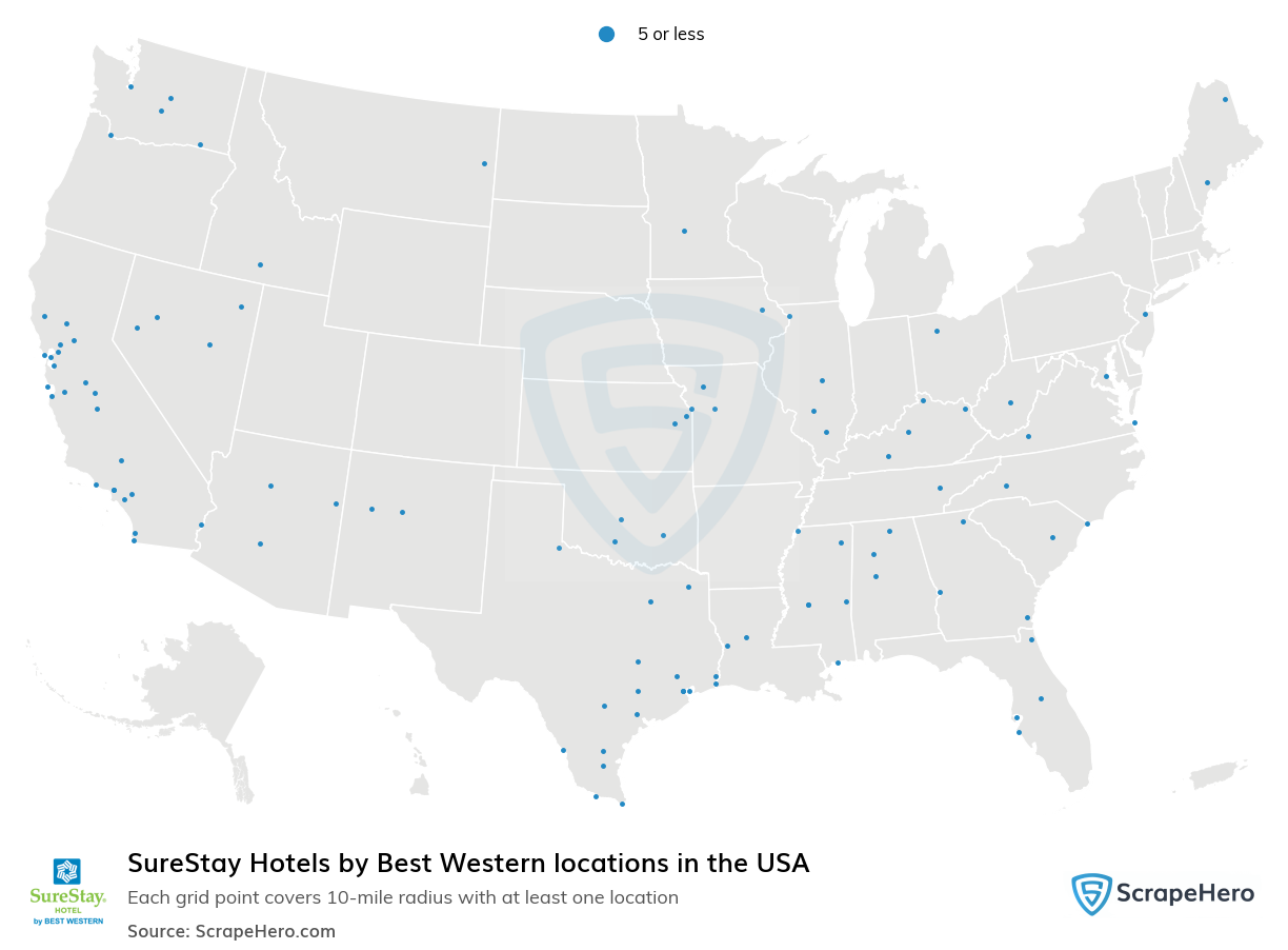 SureStay Hotels by Best Western locations