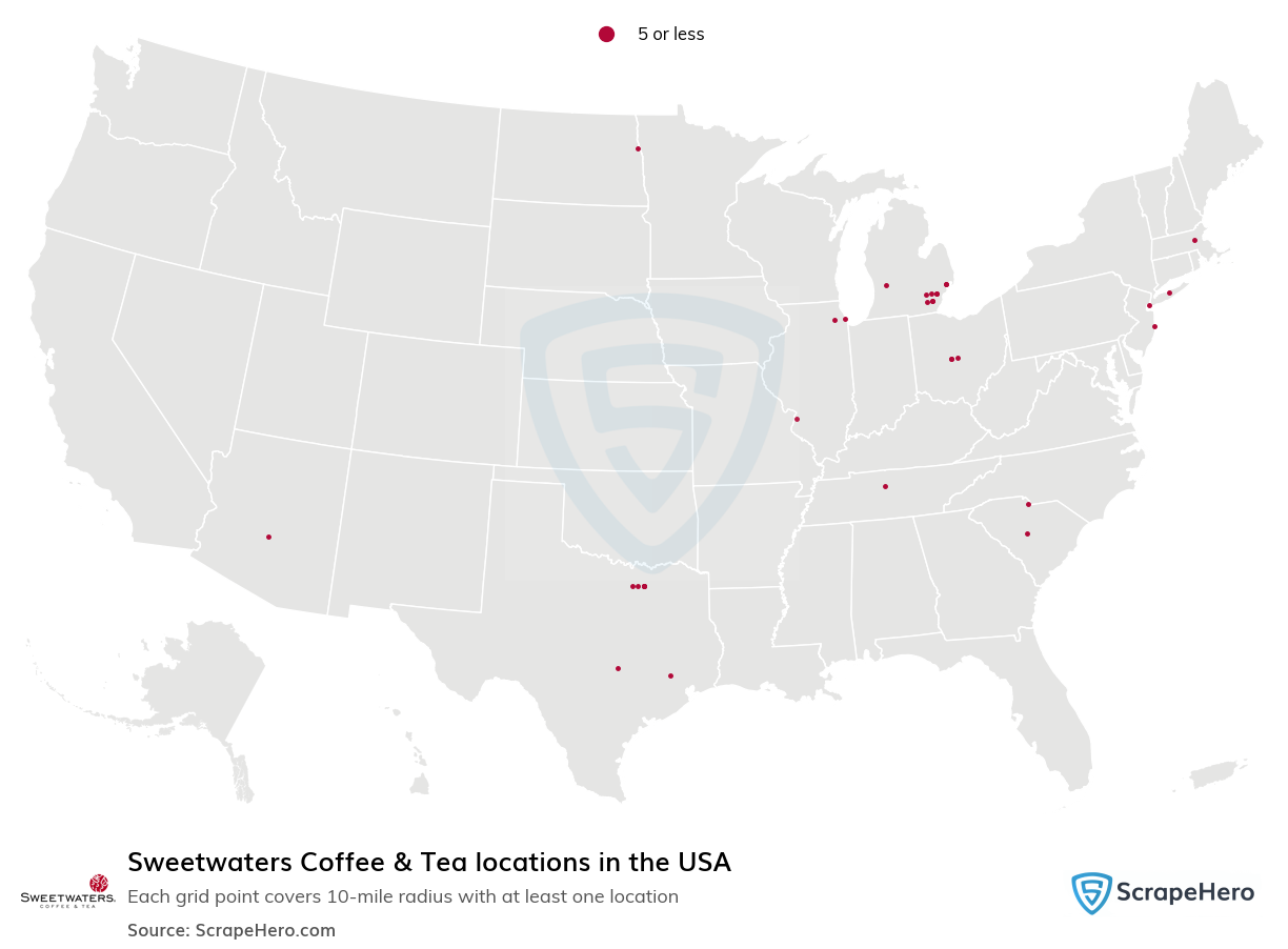 Sweetwaters Coffee & Tea locations