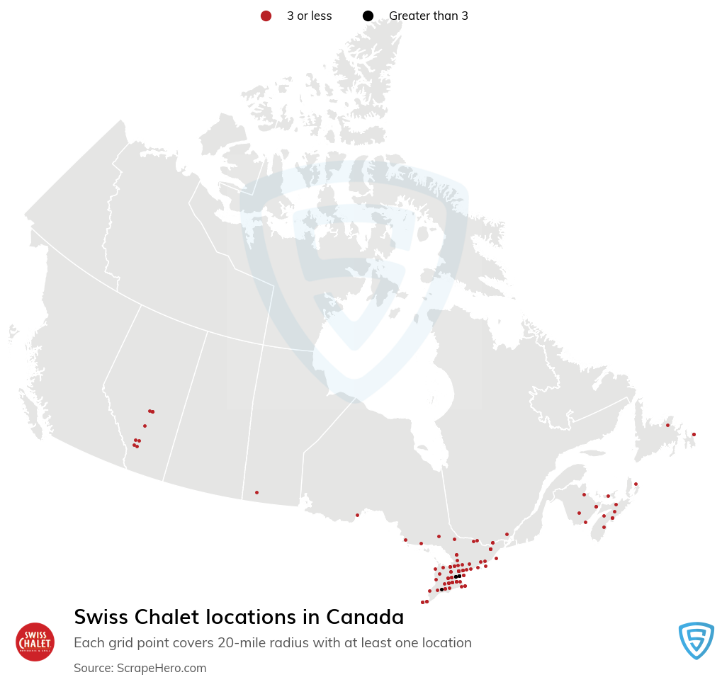 Swiss Chalet restaurant locations