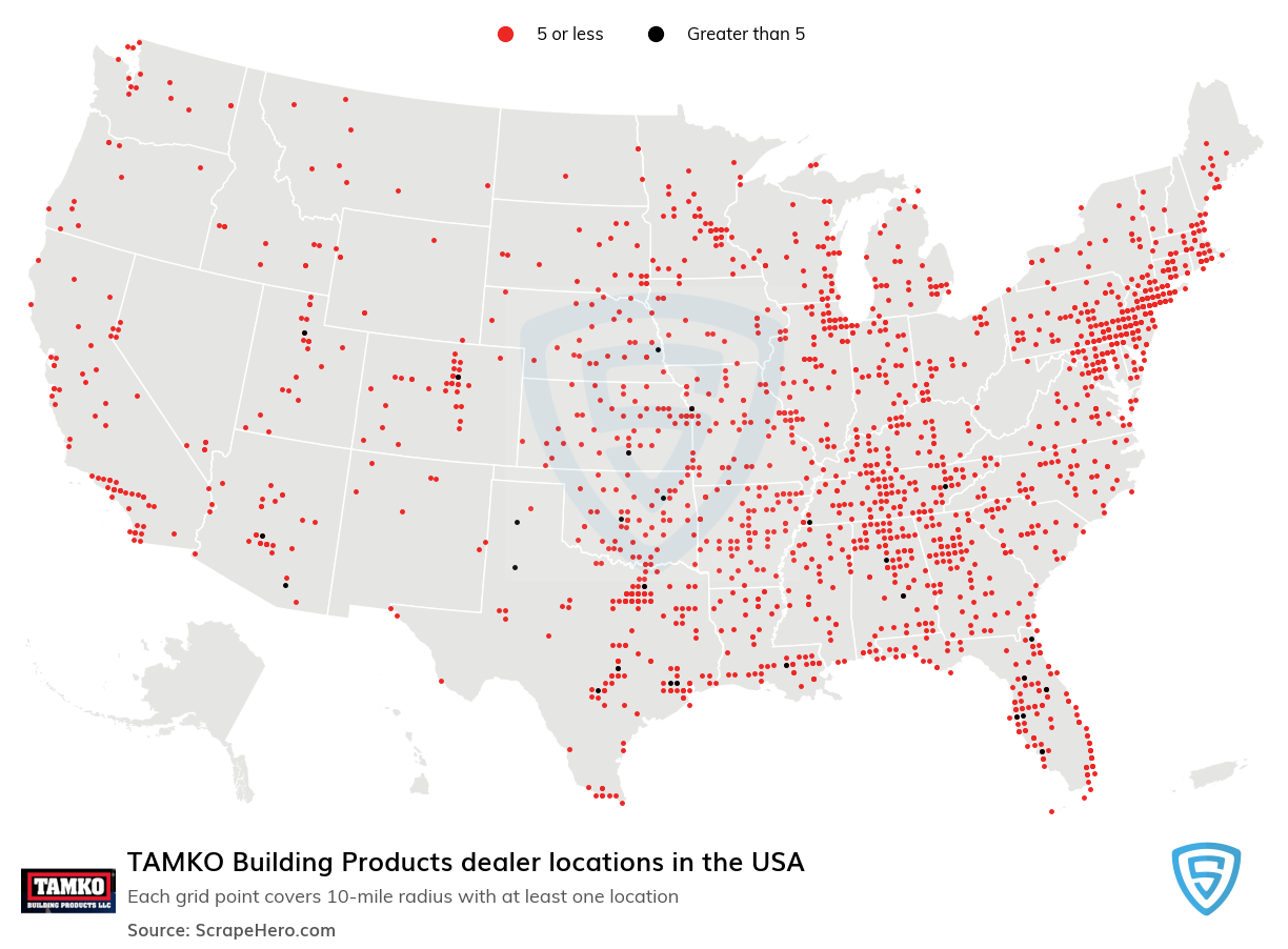 TAMKO Building Products dealer locations