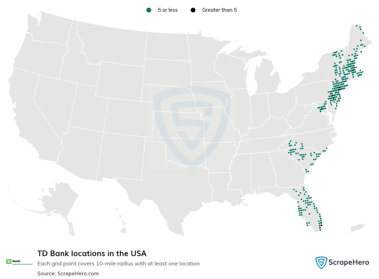 TD Bank locations