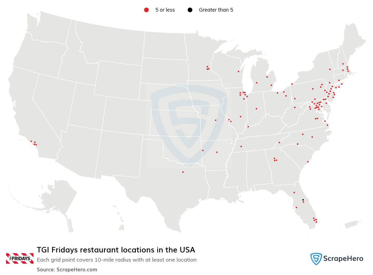 TGI Fridays restaurant locations