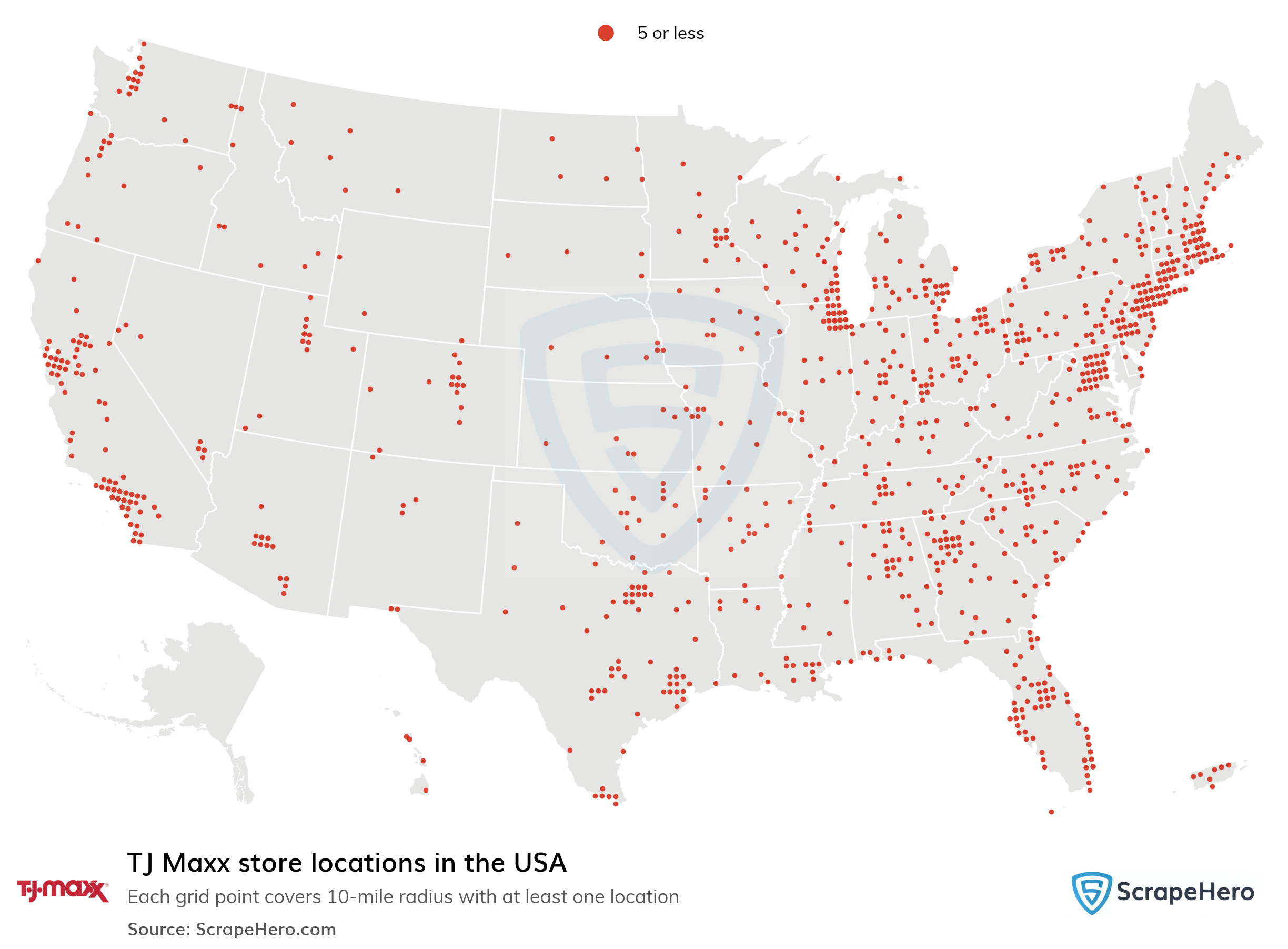 List of all TJ Maxx store locations in the USA - ScrapeHero Data Store