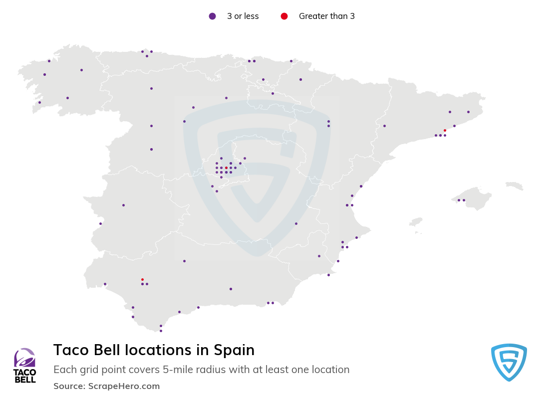 Taco Bell restaurant locations