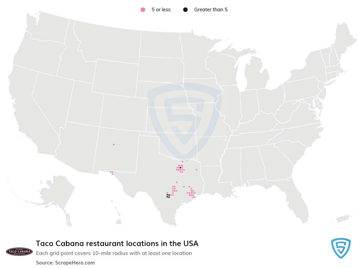 Taco Cabana restaurant locations