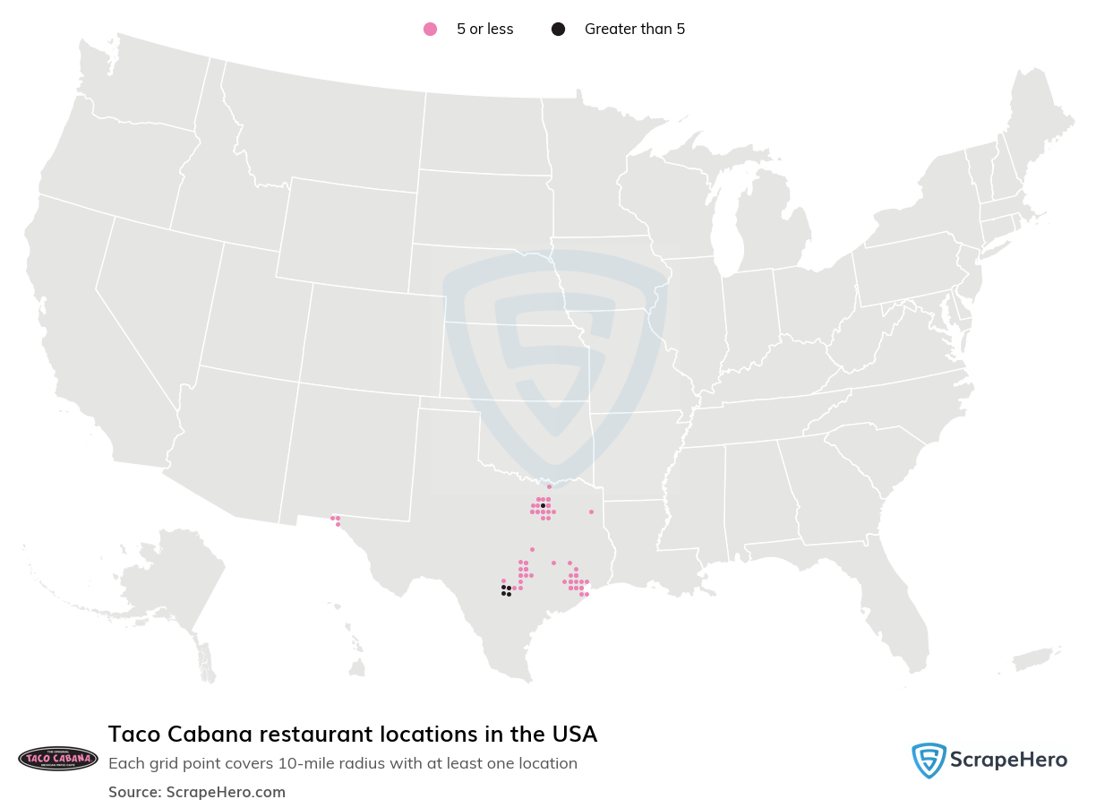 Taco Cabana restaurant locations