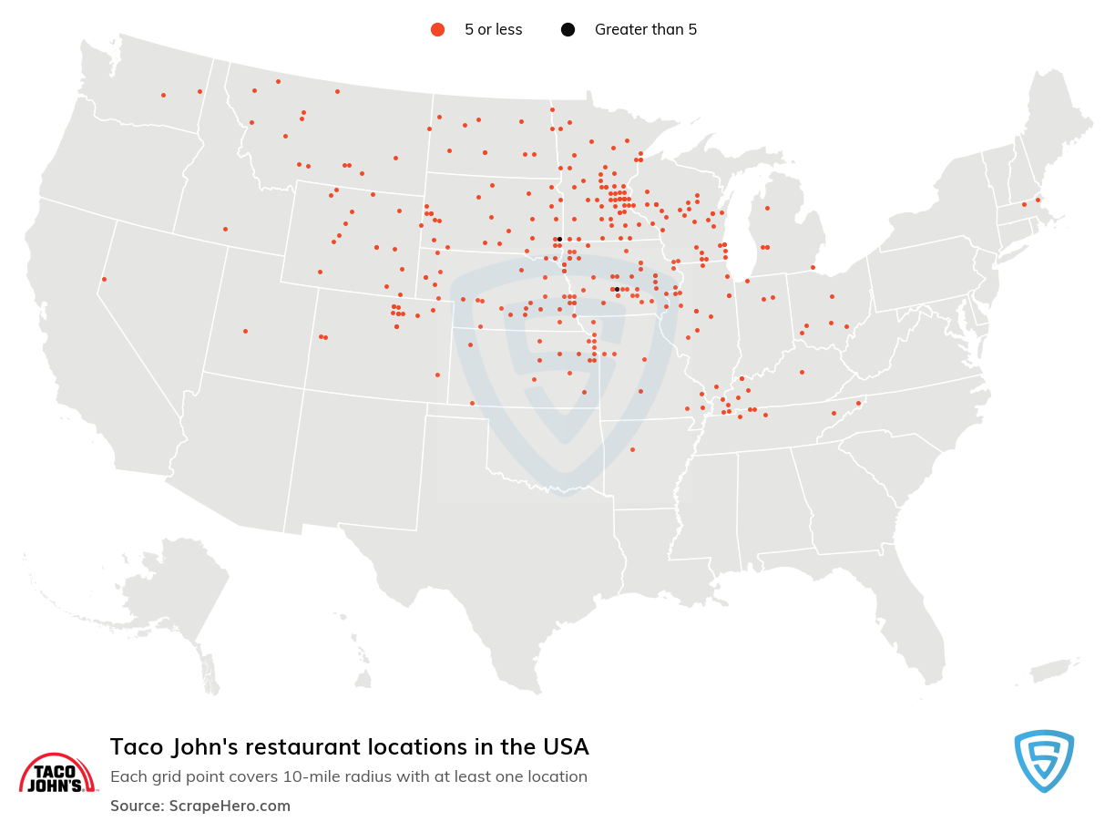 Taco John's restaurant locations