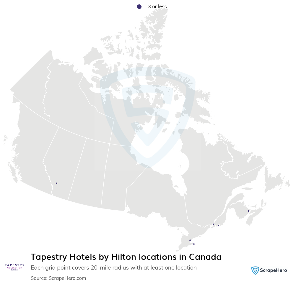 Tapestry Hotels by Hilton locations