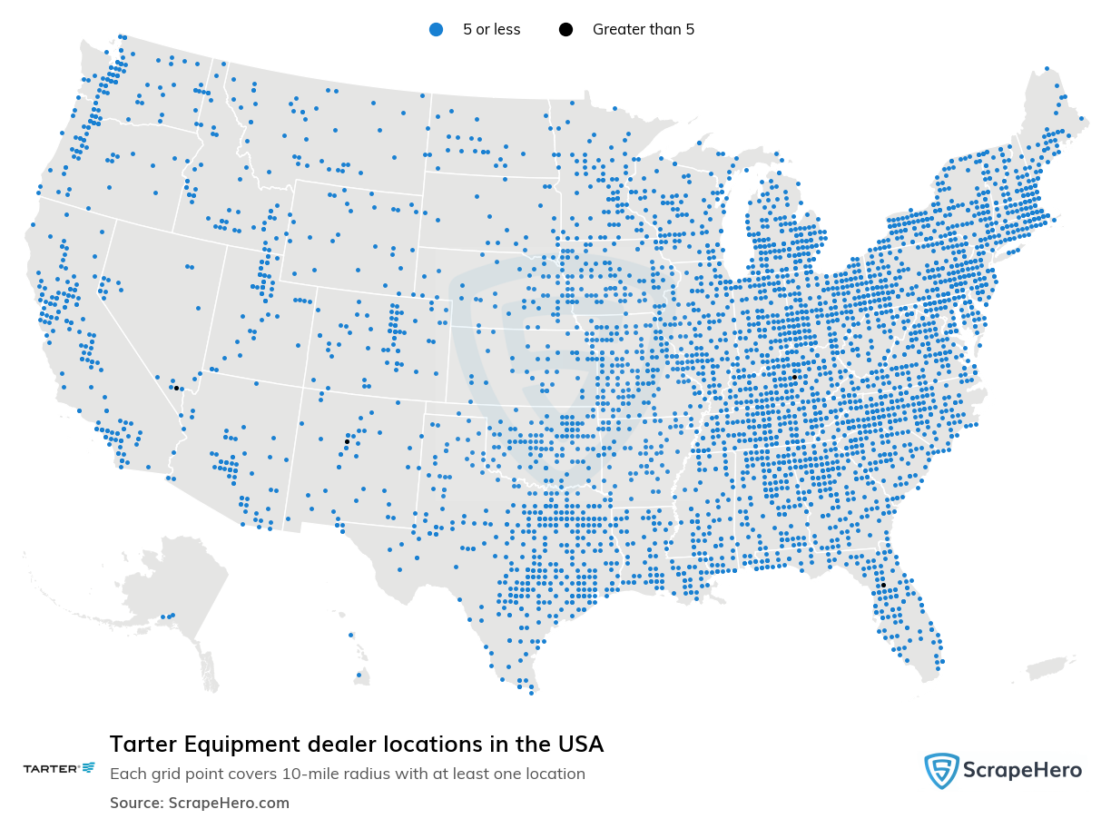 Tarter Equipment dealer locations