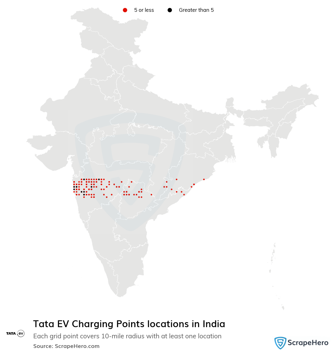 Tata EV Charging Points locations