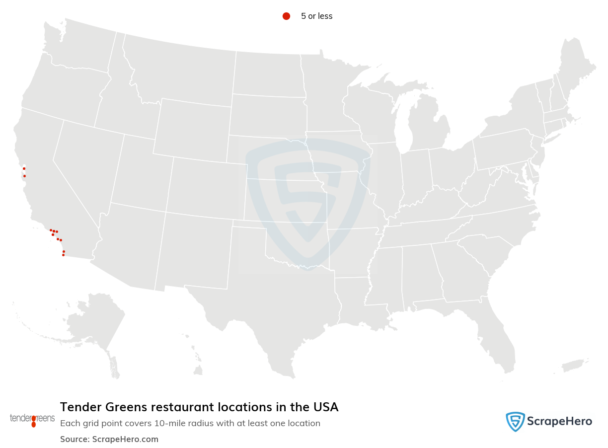 Tender Greens restaurant locations