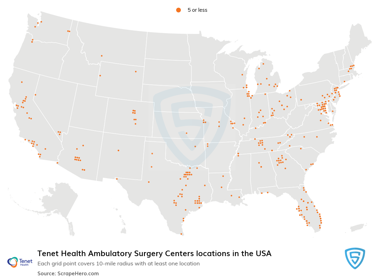 Tenet Health Ambulatory Surgery Centers locations