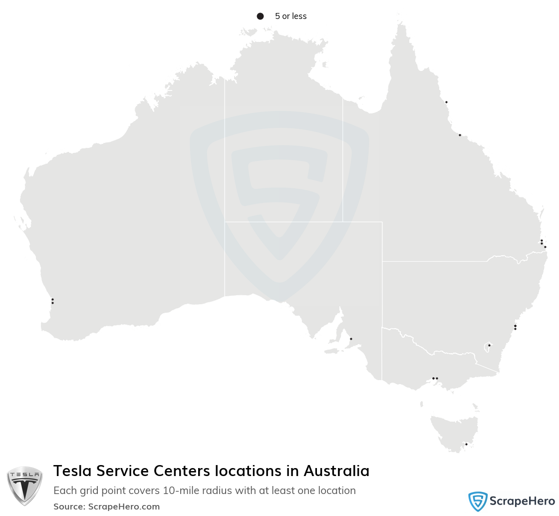 Tesla Service Centers locations
